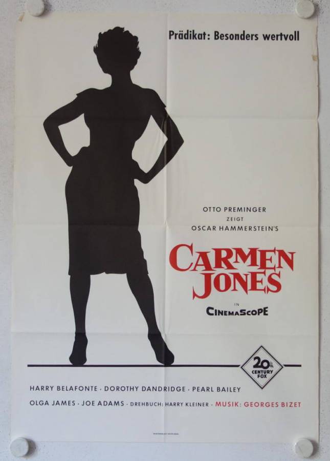 Carmen Jones originales deutsches Filmplakat